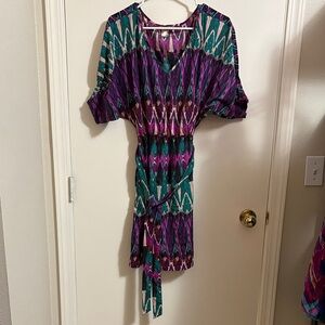 Charlie Jade Purple and Teal Mini Dress